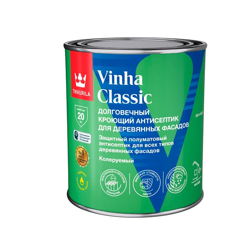 Антисептик TIKKURILA Vinha Classic Белый 0,9 л