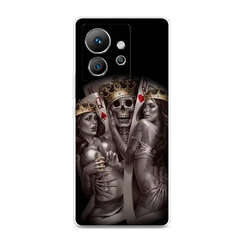 

Чехол на Infinix Zero Ultra 5G "Карты король и королевы", Серый;желтый, 3102850-6