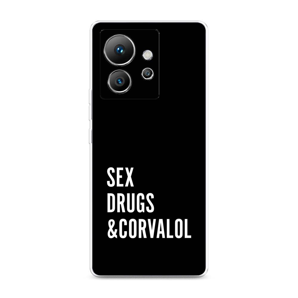 

Чехол на Infinix Zero Ultra 5G "Corvalol", Черный;серый;белый, 3102850-6