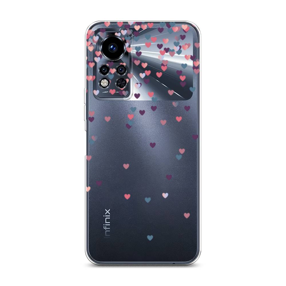 

Чехол на Infinix Note 12i 2022 "Посыпка сердечки", Розовый;фиолетовый, 3102750-3