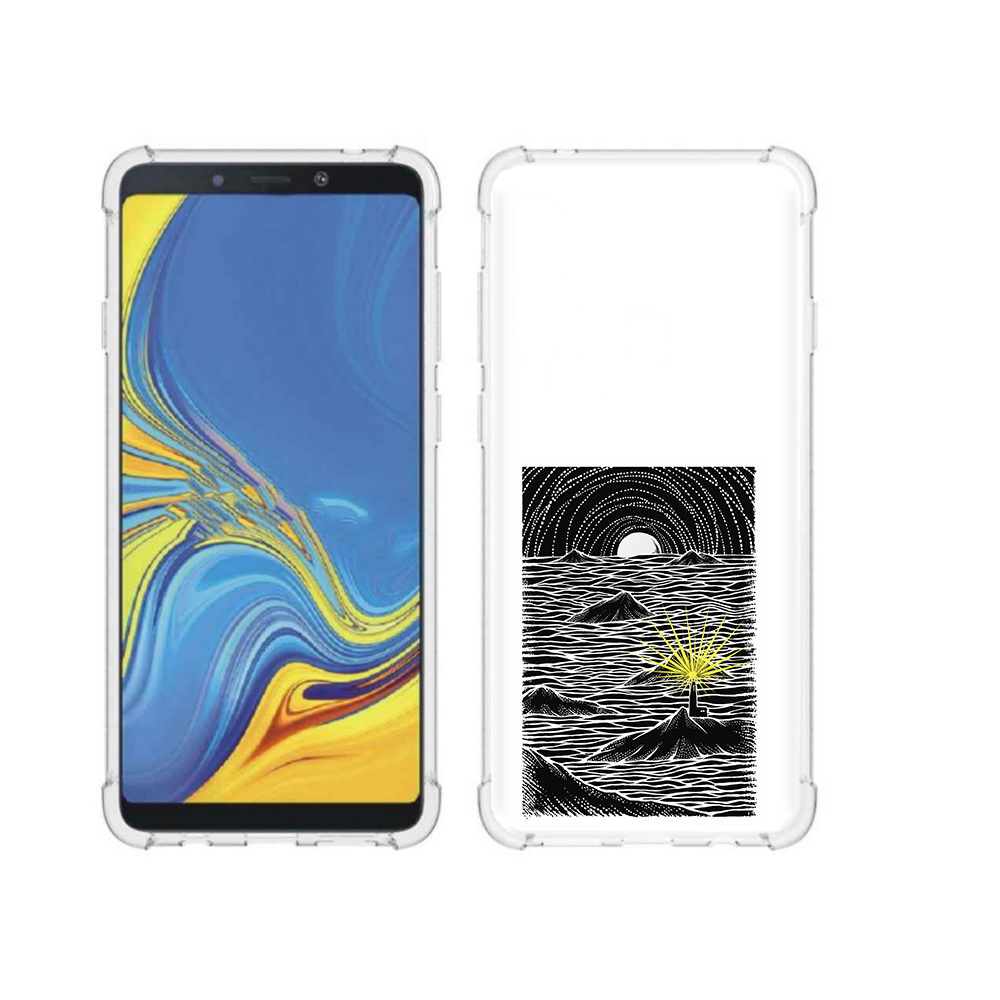 

Чехол MyPads Tocco для Samsung Galaxy A9 маяк в черно белом море (PT118683.560.460), Прозрачный, Tocco