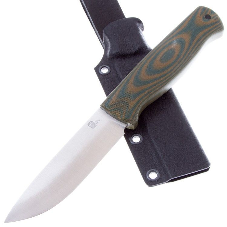 

Нож Owl Knife Hoot F (CPR, песчано-оливковая G-10, выпуклая линза), Hoot F