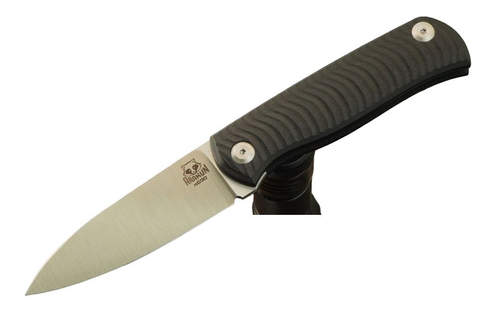 

Фрикционный складной нож Arakun Knives Исток черный, сталь N690, Knives Исток