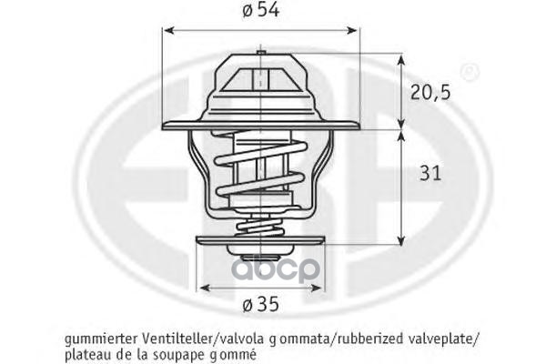 Термостат Audi A3/A4 1.9-2.0Tdi 00- / Skoda Octavia 1.9Tdi 00- / Vw Golf 1.9 03- Era 35001