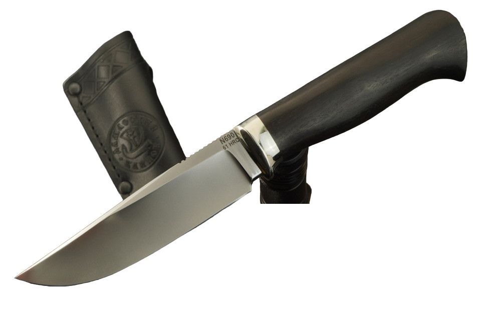 

Дамасский Клинок нож Классик, сталь Bohler N690, Коричневый, Классик
