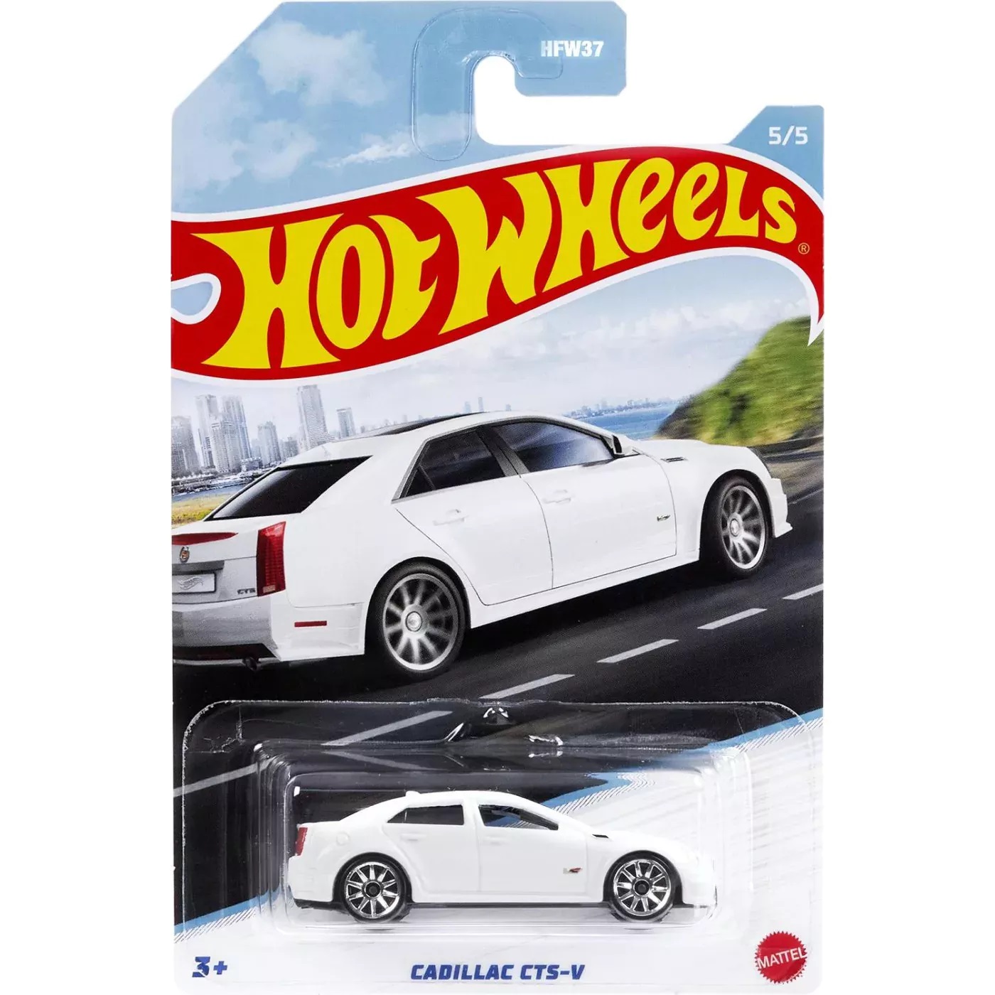 

игрушечная машинка Hot Wheels Коллекционный Люксовый седан Cadillac CTS-V, HFW37/HDH16, Белый