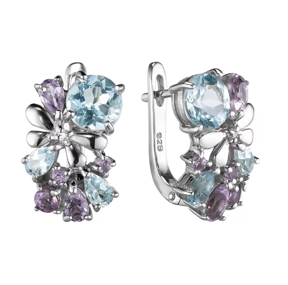 

Серьги из серебра с топазом Balex Jewellery 2405837293, 2405837293