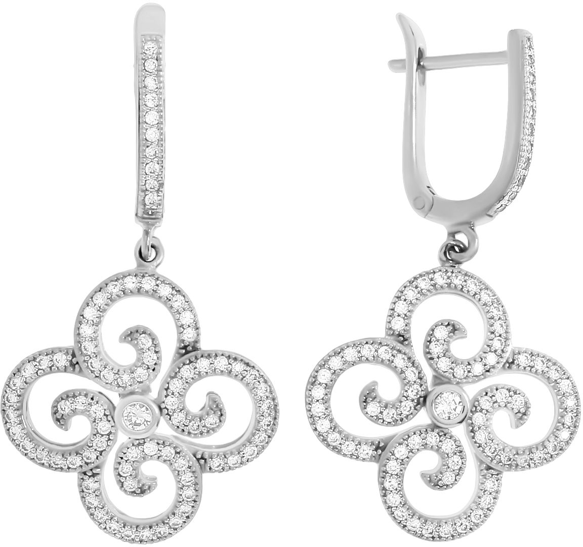 

Серьги из серебра с фианитом Balex Jewellery 2419910169, 2419910169