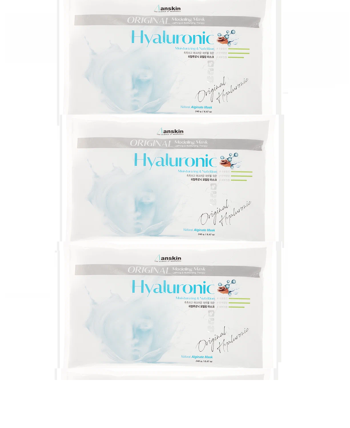 Маска для лица Anskin Hyaluronic Modeling Mask 240 г 3 шт