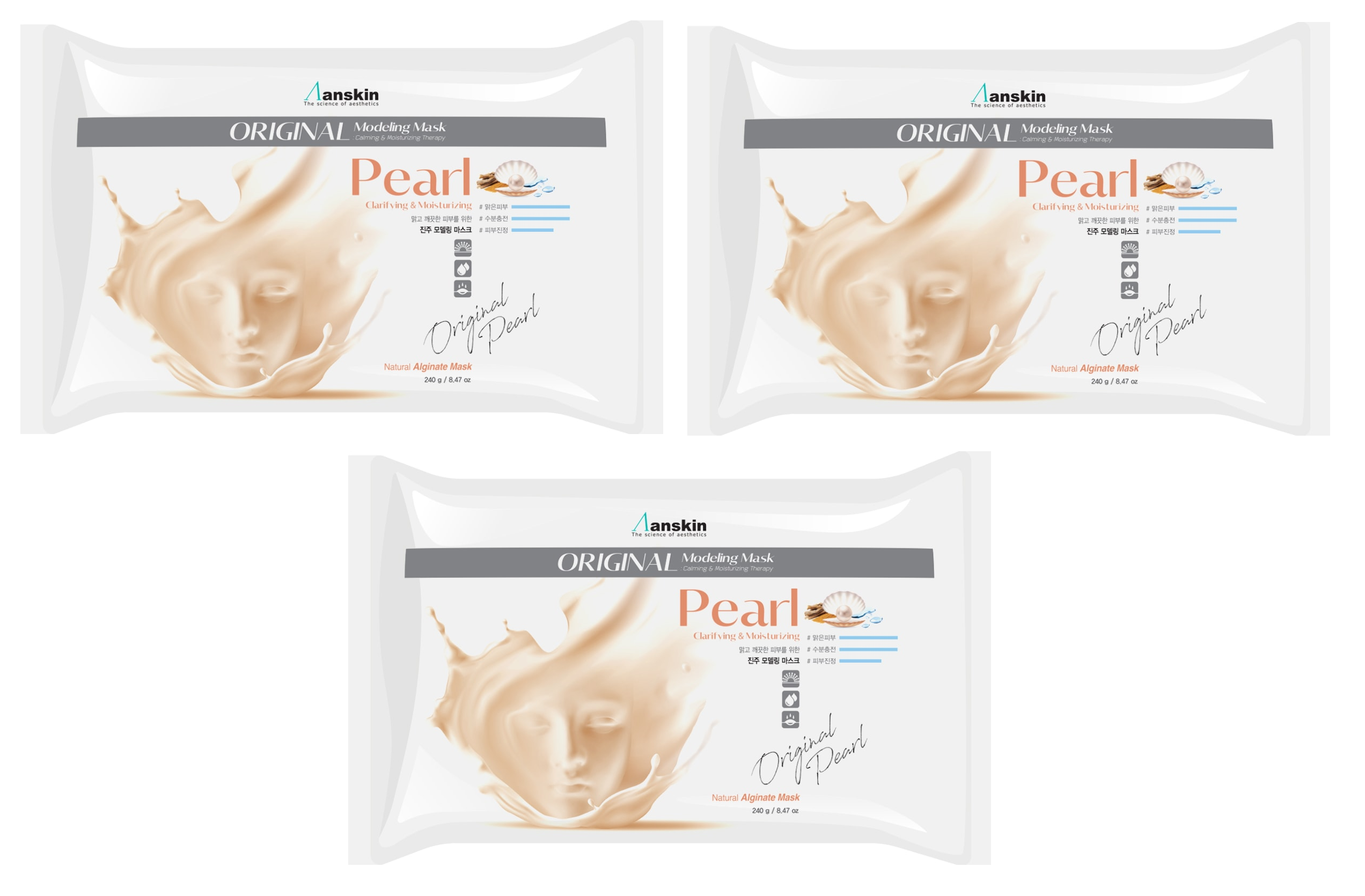 

Маска для лица Anskin Pearl Modeling Mask 240 г 3 шт