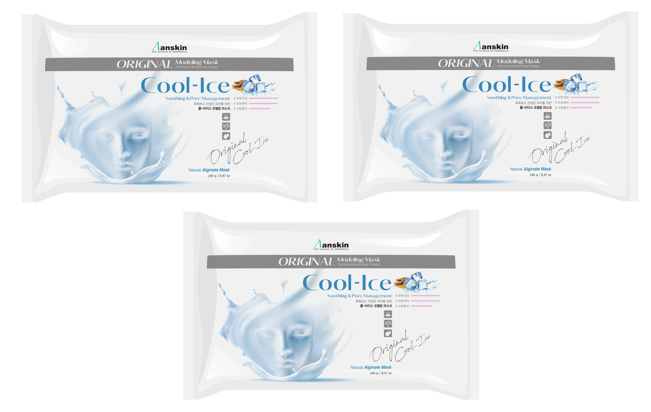 

Маска для лица Anskin Cool-Ice Modeling Mask 240 г 3 шт