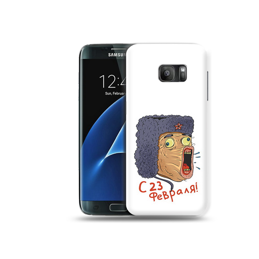 

Чехол MyPads Tocco для Samsung Galaxy S7 23 февраля смешная эмоция, Прозрачный, Tocco