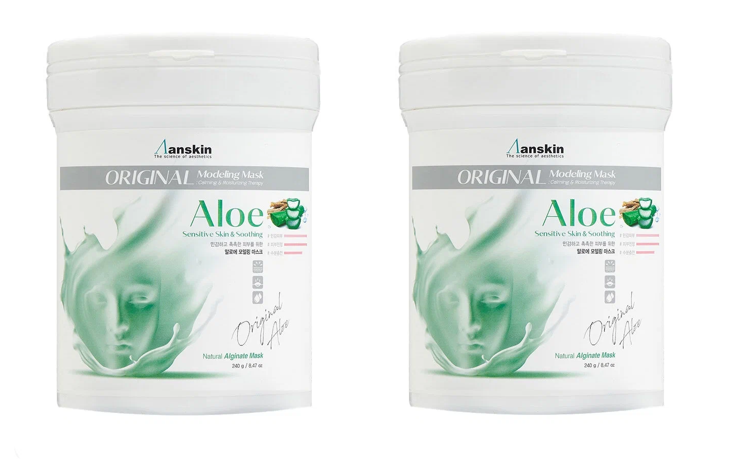 

Маска для лица Anskin Aloe Modeling Mask 240 г 2 шт