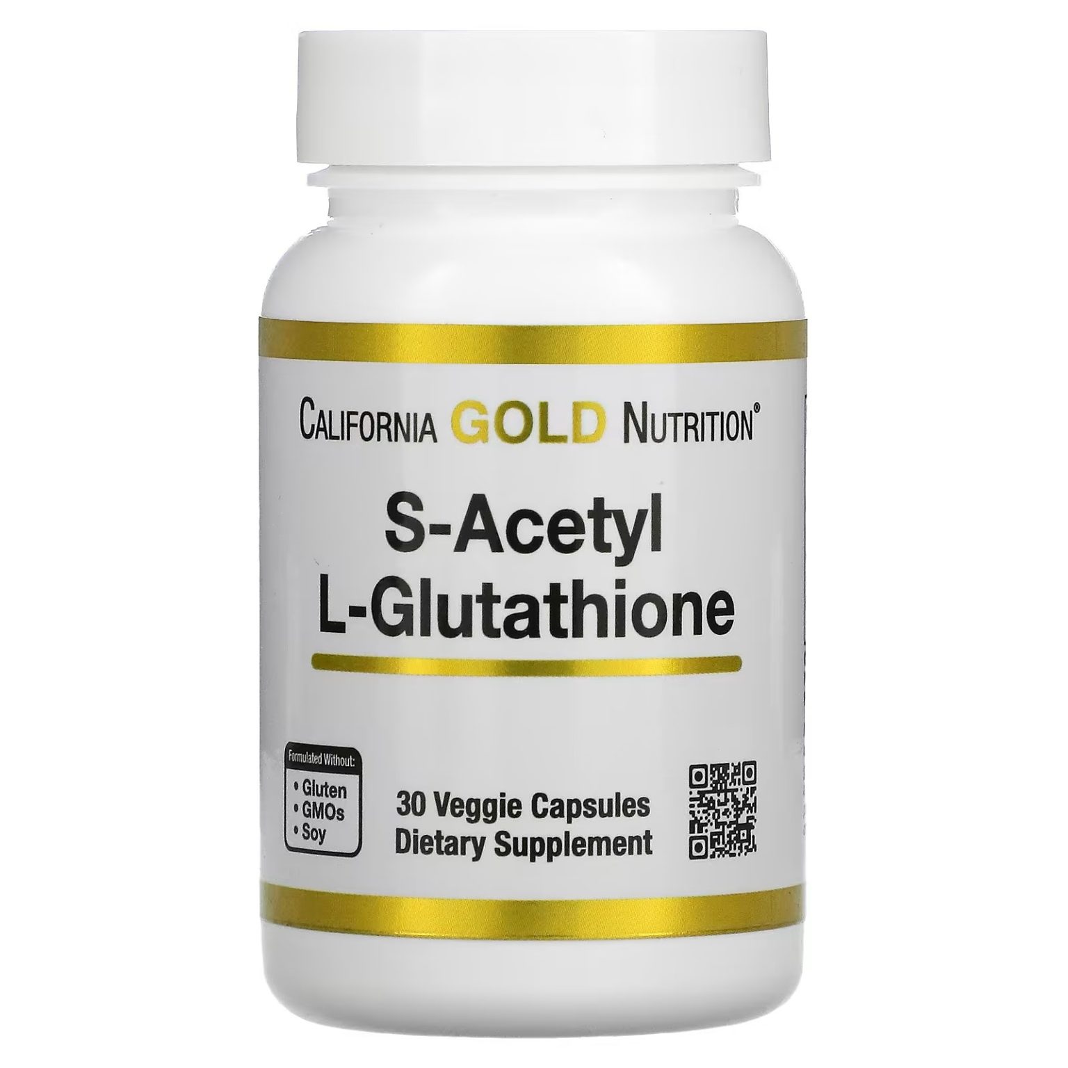 

California Gold Nutrition S-Acetyl L-Glutathione, 100mg, 30 капсул, S-Acetyl L-Glutathione, 100mg, 30 капсул