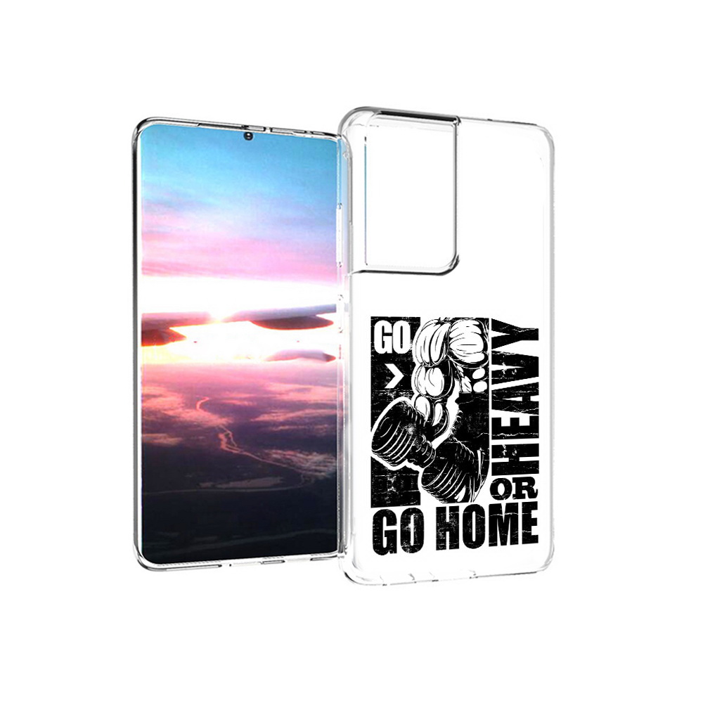 

Чехол MyPads Tocco для Samsung Galaxy S21 Ultra накаченные руки (PT157307.497.496), Прозрачный, Tocco