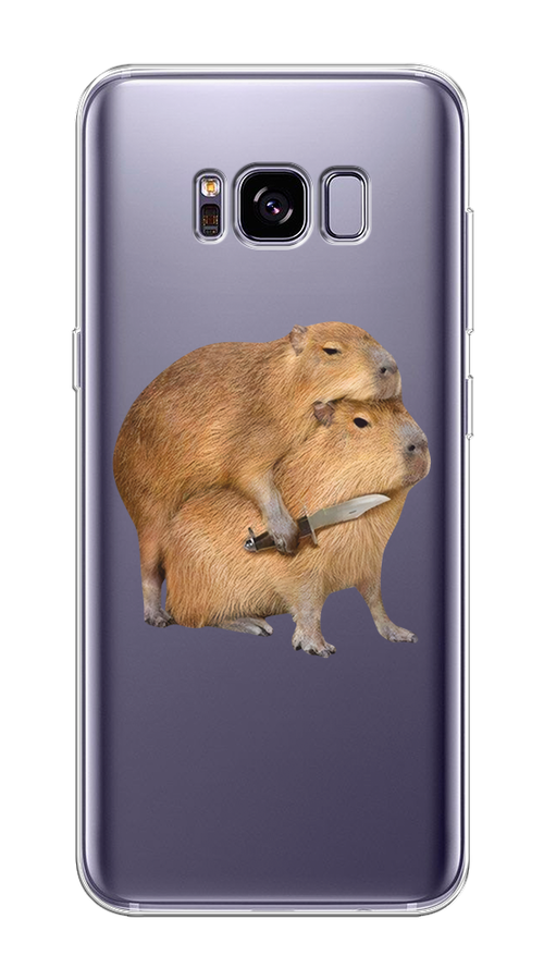 

Чехол на Samsung Galaxy S8 Plus "Капибара с ножом", Бежевый, 24850-1