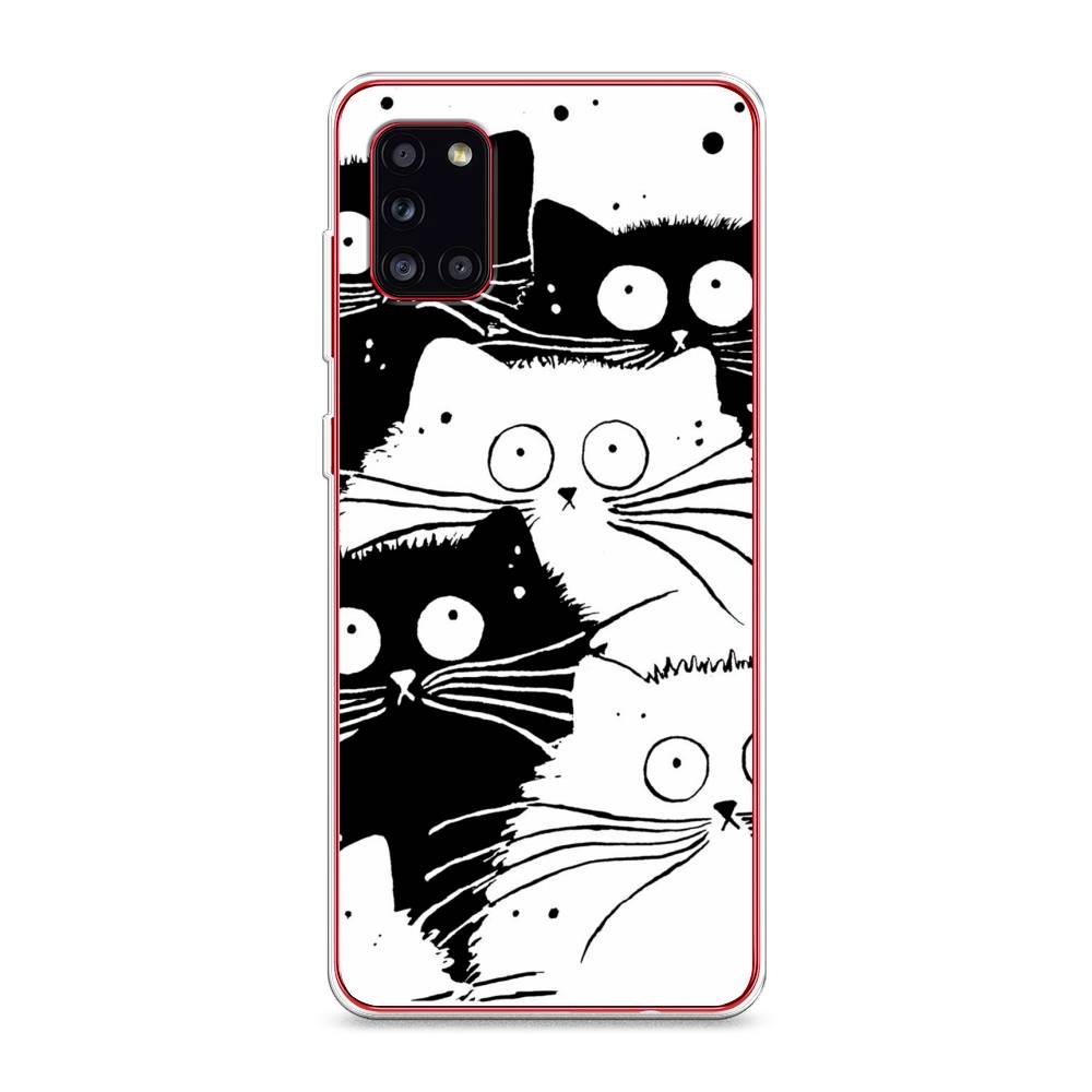 фото Чехол awog "коты черно-белые" для samsung galaxy a31
