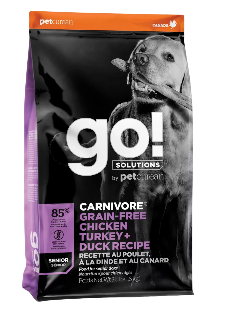 фото Сухой корм для собак go! carnivore grain free senior, индейка, курица, лосось, утка 5.45кг