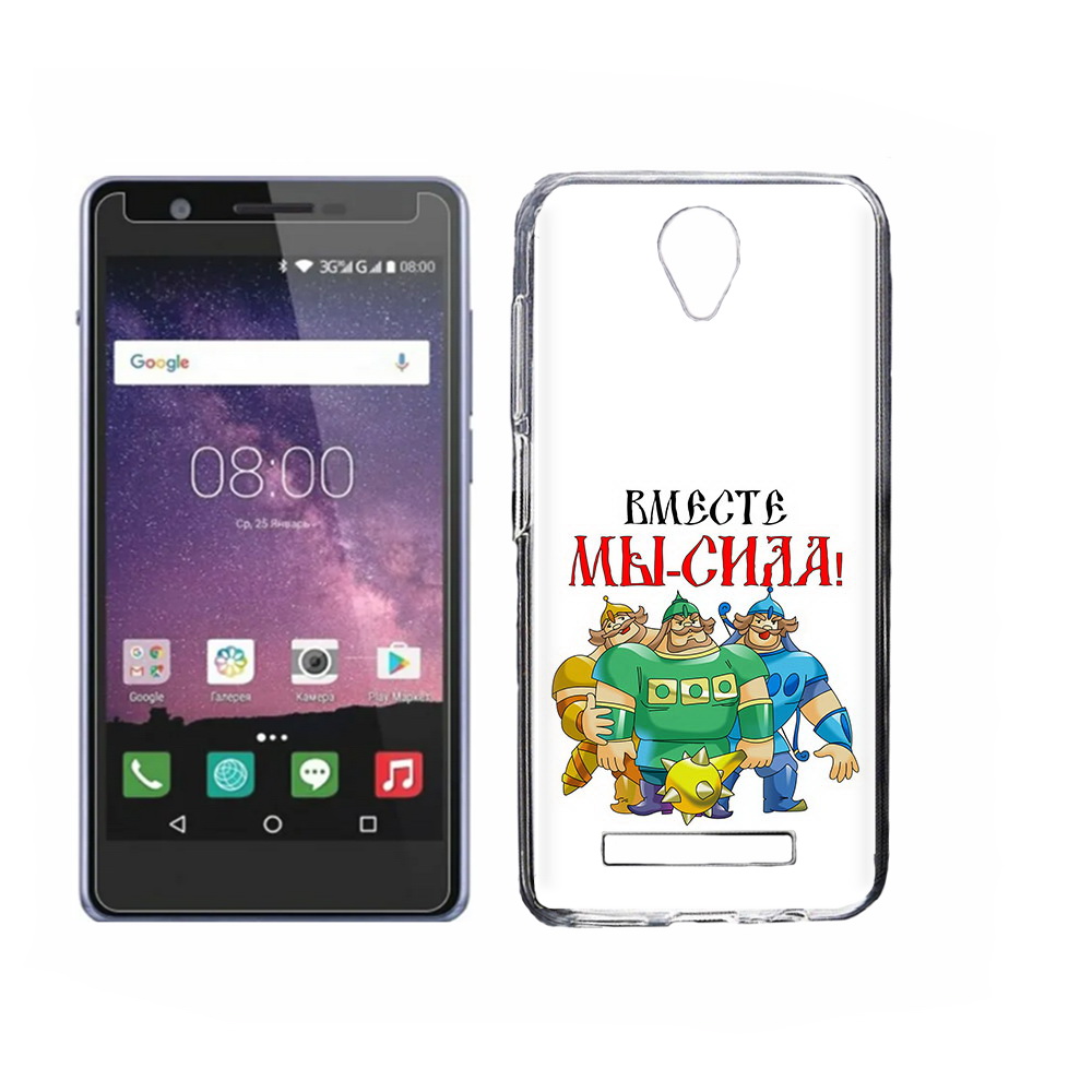 

Чехол MyPads Tocco для Philips S318 23 февраля богатыри, Прозрачный, Tocco