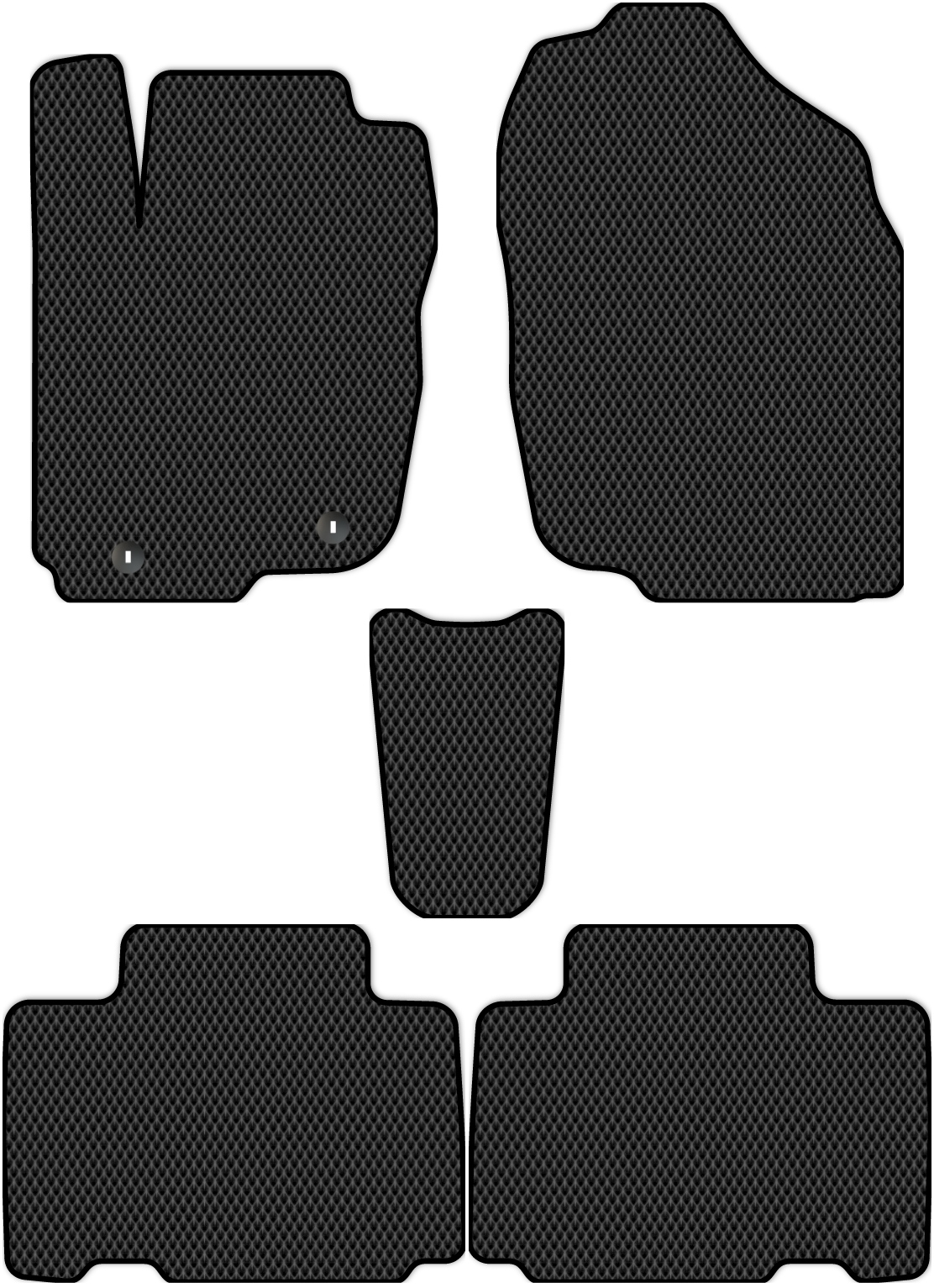 

Коврики ЭВА в салон для Toyota Rav4 4 (XA40) 2012 - 2019, 5 шт. черный, 4840-S5YLT-H