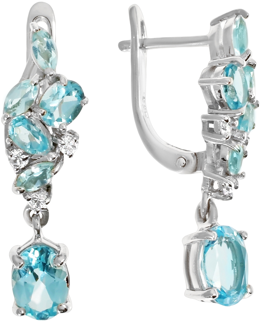 

Серьги из серебра с топазом Balex Jewellery 2405937189, 2405937189