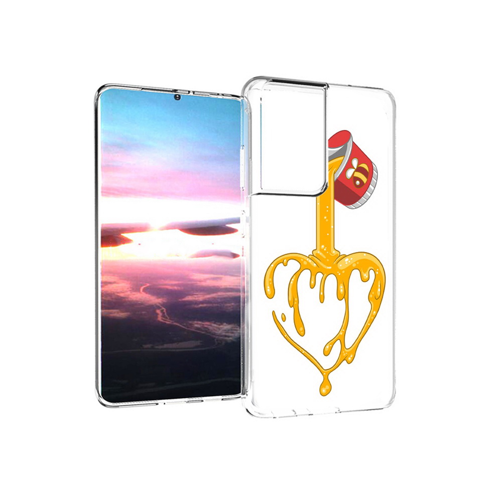 

Чехол MyPads Tocco для Samsung Galaxy S21 Ultra медовое сердце (PT157307.497.471), Прозрачный, Tocco