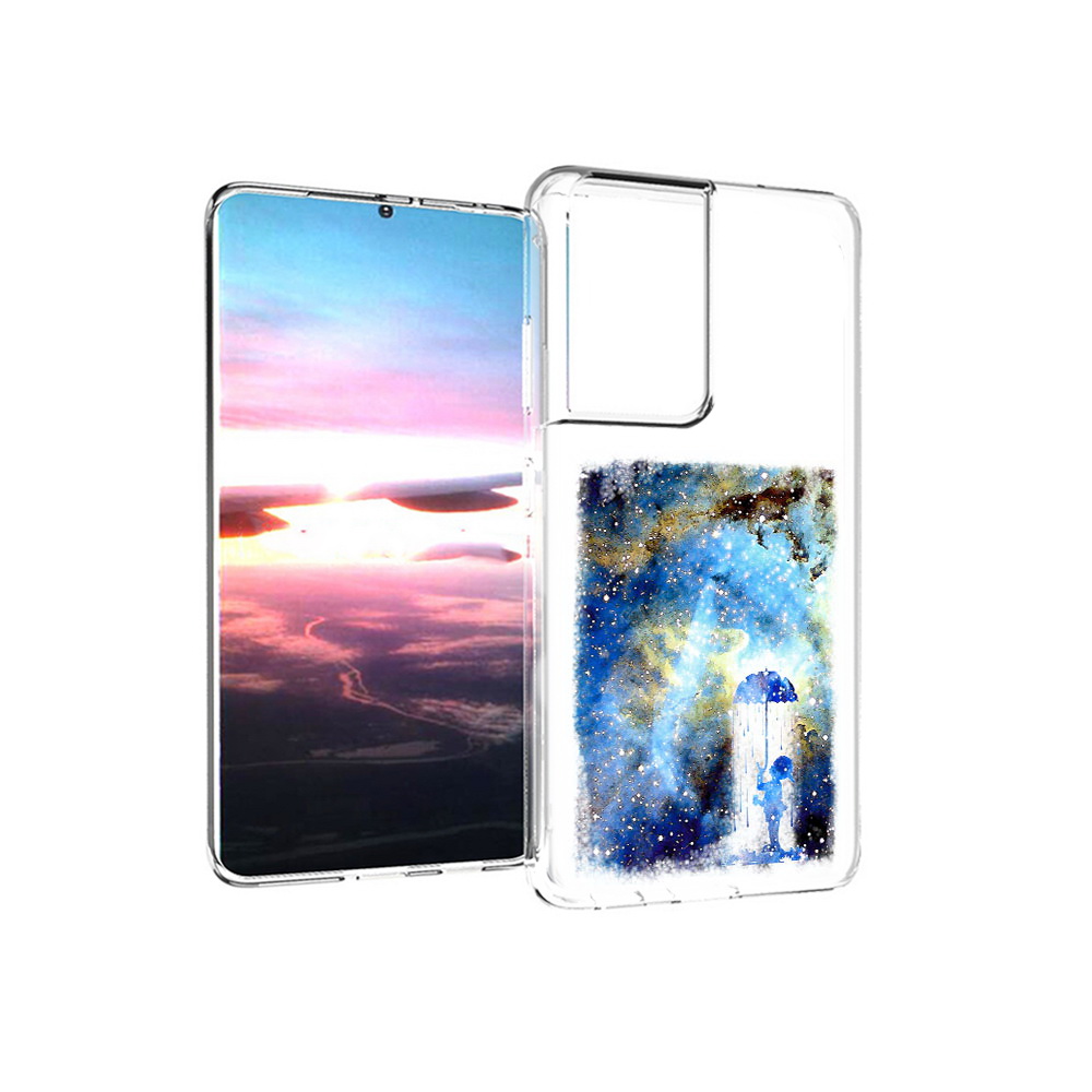 

Чехол MyPads Tocco для Samsung Galaxy S21 Ultra мальчик в небе (PT157307.497.455), Прозрачный, Tocco