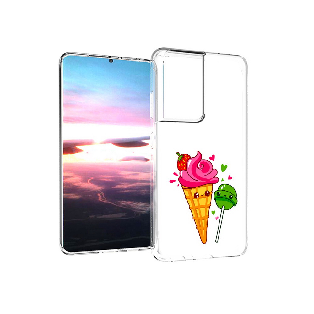 

Чехол MyPads Tocco для Samsung Galaxy S21 Ultra Вкусняшки (PT157307.497.45), Прозрачный, Tocco