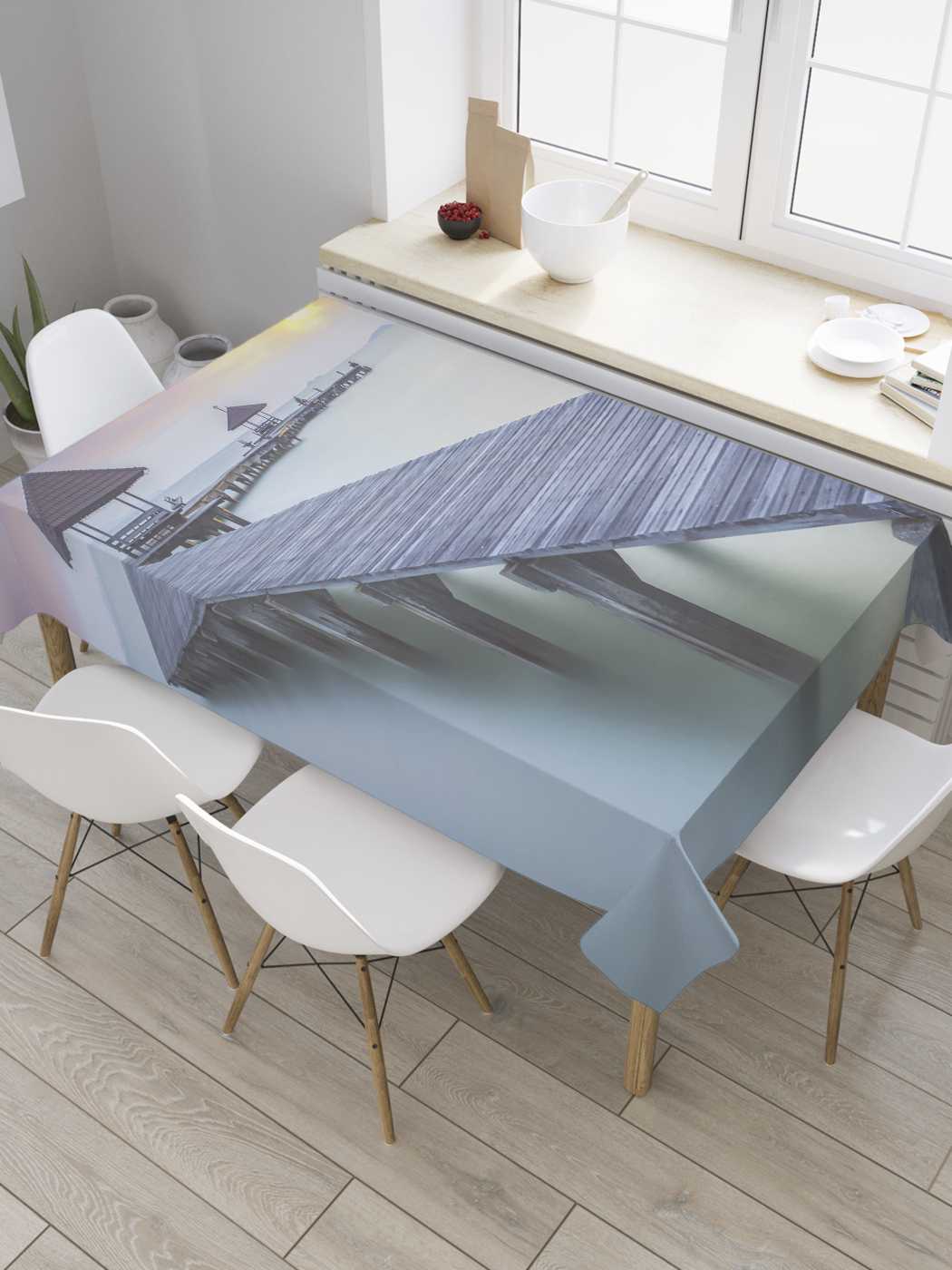 

Скатерть прямоугольная JoyArty "Морские тропы" из сатена, 120x145 см, Серый, Морские тропы