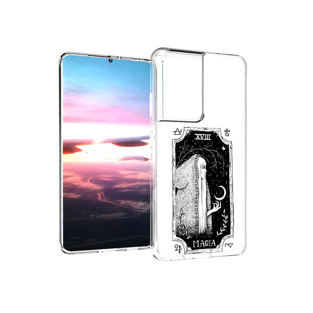 

Чехол MyPads Tocco для Samsung Galaxy S21 Ultra лунная магия (PT157307.497.447), Прозрачный, Tocco