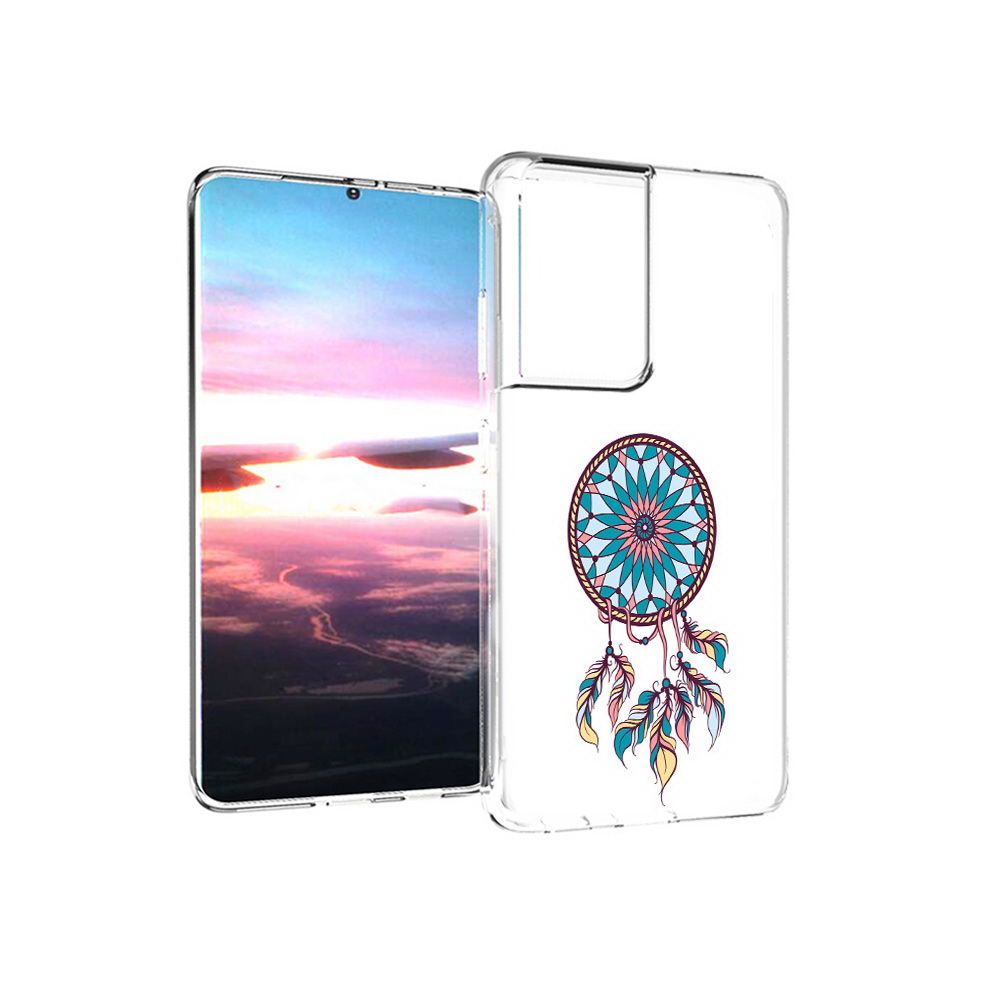 

Чехол MyPads Tocco для Samsung Galaxy S21 Ultra ловец снов синий (PT157307.497.443), Прозрачный, Tocco