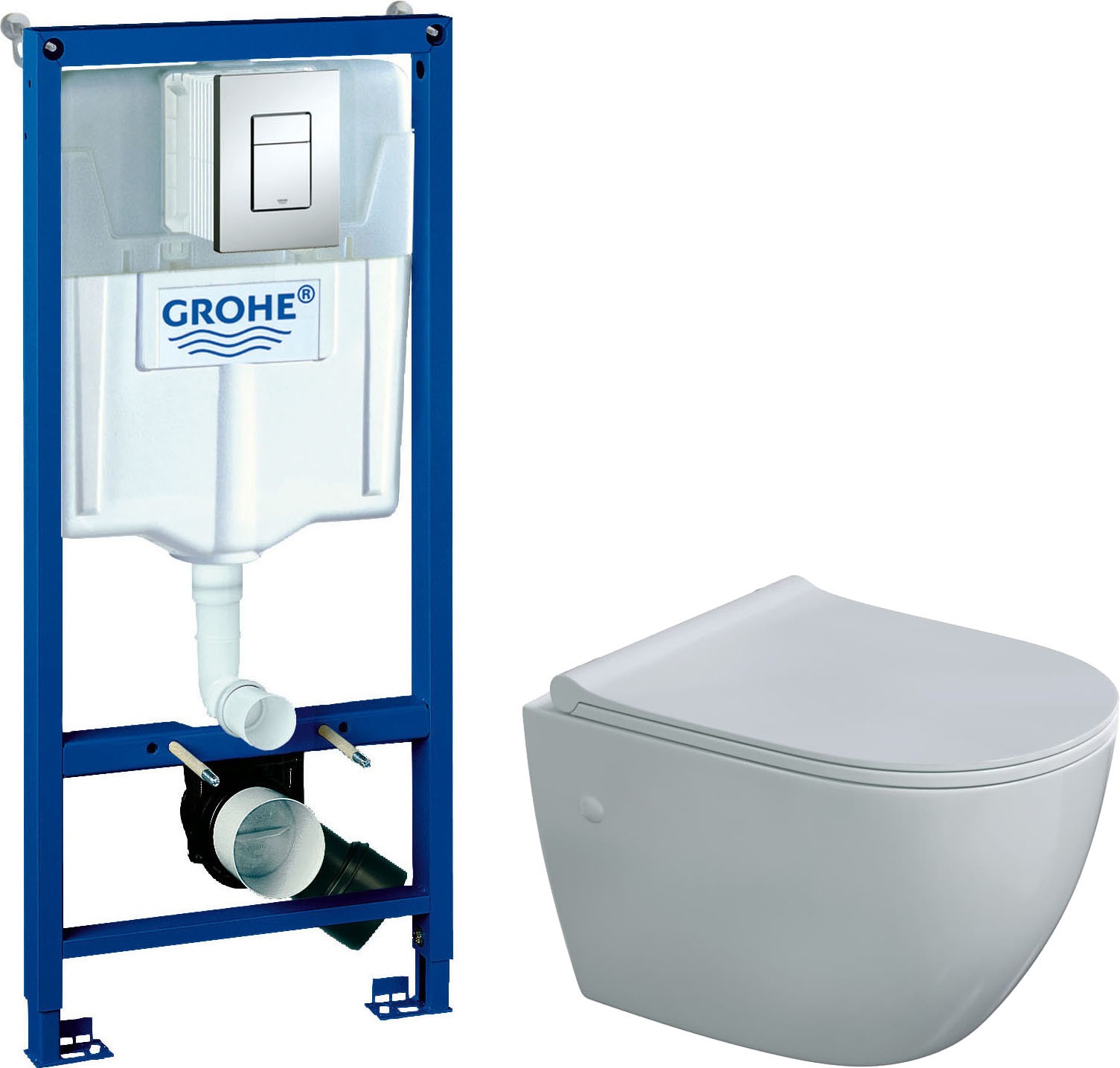 

Комплект Унитаз подвесной Berges Wasserhaus Okus 082127 с микролифтом + Система инсталляц, Okus