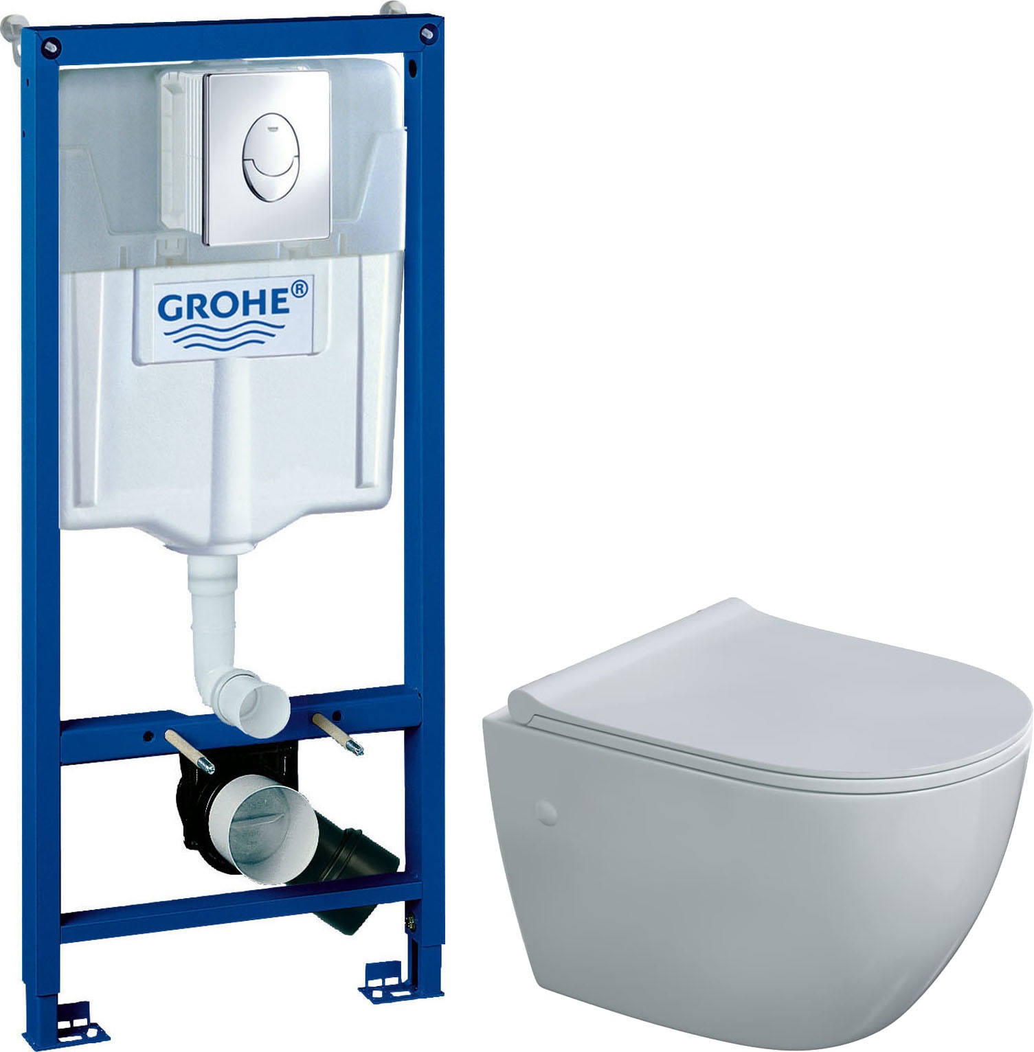 

Комплект Унитаз подвесной Berges Wasserhaus Okus 082127 с микролифтом + Система инсталляц, Okus