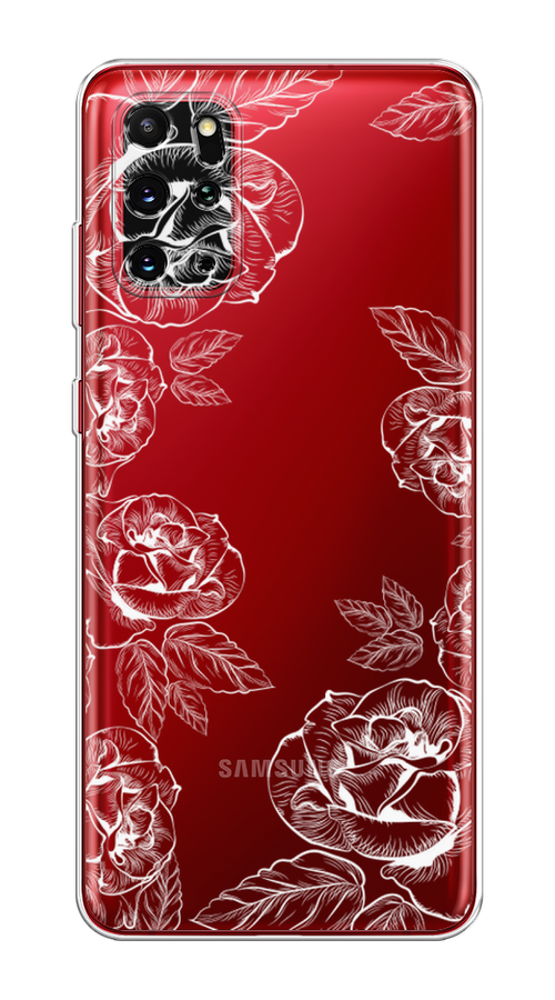 

Чехол на Samsung Galaxy S20 Plus "Розы графика", Черный;серый, 29350-2