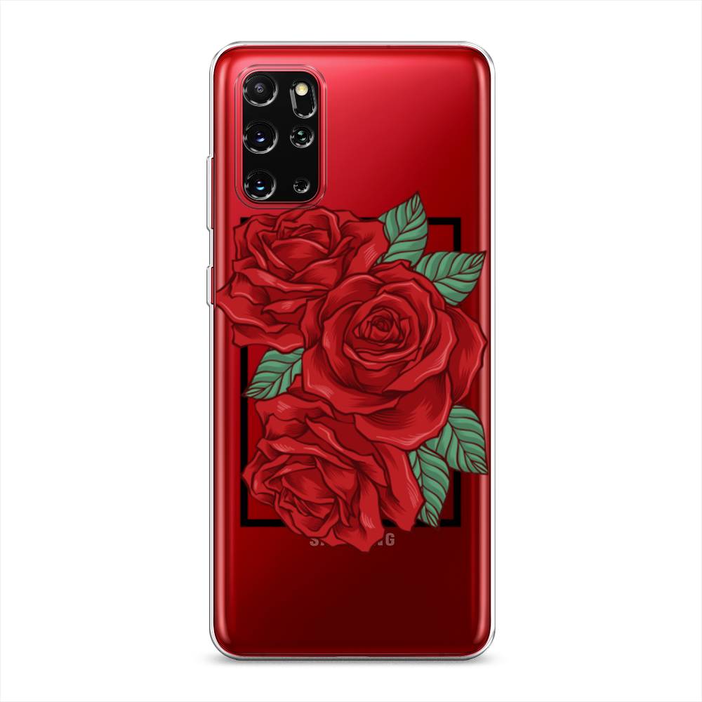 

Чехол на Samsung Galaxy S20 Plus "Три алые розы", Красный, 29350-2