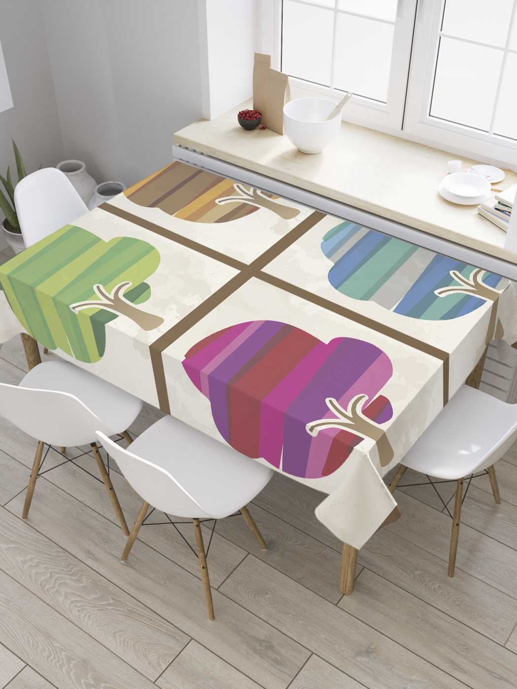 

Скатерть прямоугольная JoyArty "Облачные деревья" из сатена, 120x145 см, Белый, Облачные деревья