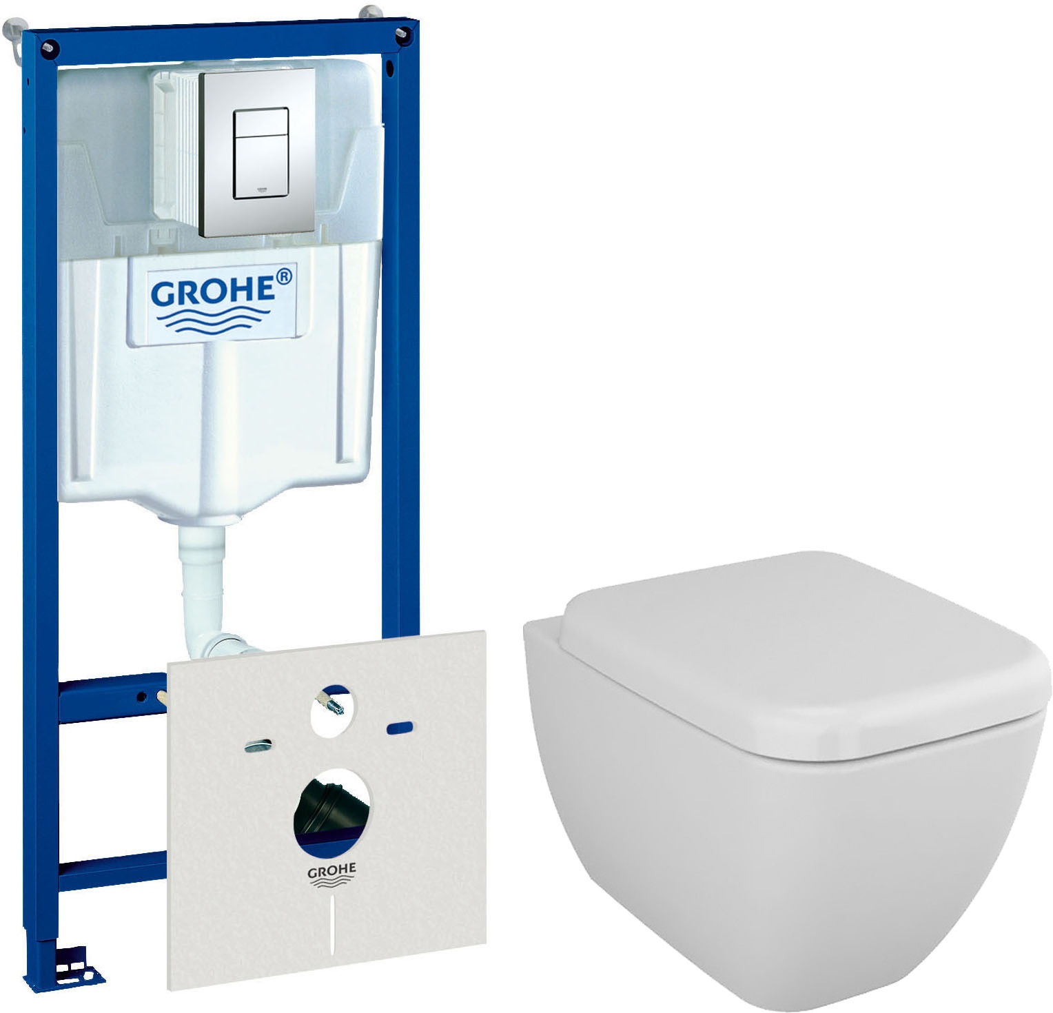 

Комплект Система инсталляции Grohe Rapid SL 38775001 4 в 1 с кнопкой смыва + Унитаз подве, Shift