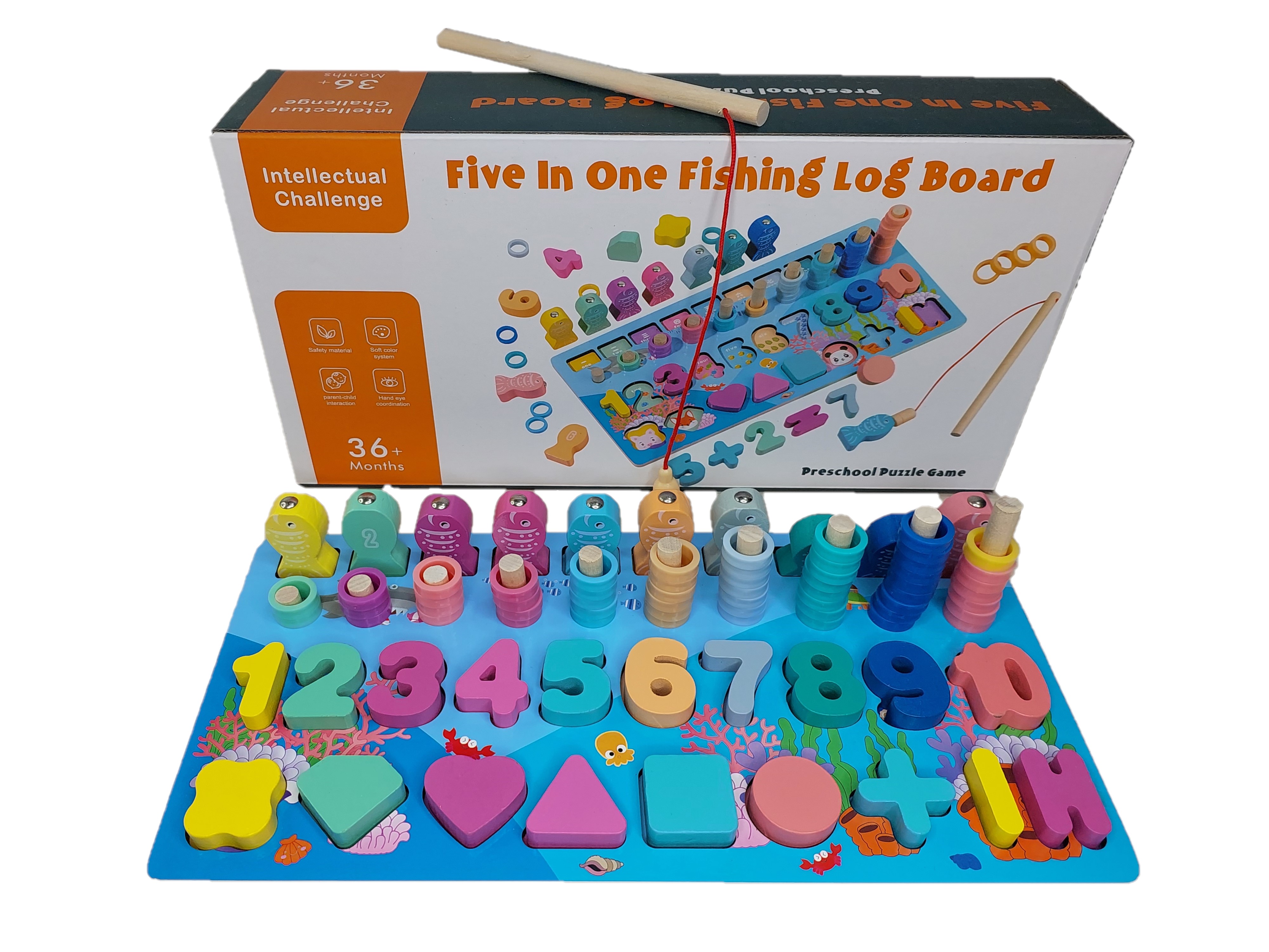Набор игрушек Синий парус 4 в 1 Сортер, счет, рыбалка, рамка вкладыш развивающая игрушка синий парус 3 в 1 магнитная рыбалка сортер вкладыш шнуровка
