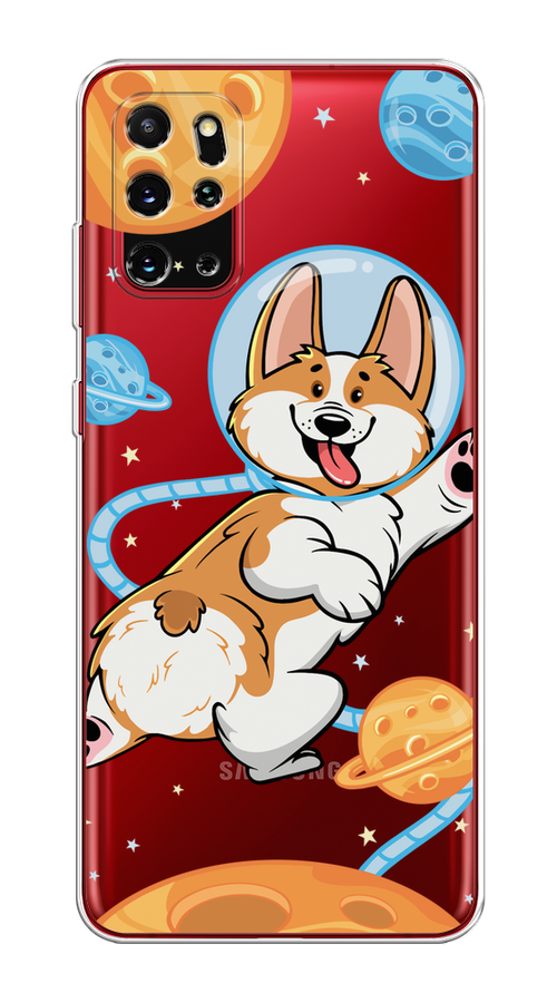 

Чехол на Samsung Galaxy S20 Plus "Корги-космонавт", Голубой;бежевый;белый, 29350-1