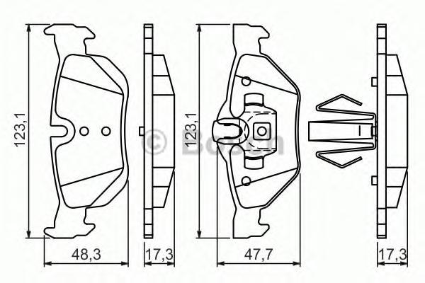 Комплект тормозных колодок BOSCH 0986494272