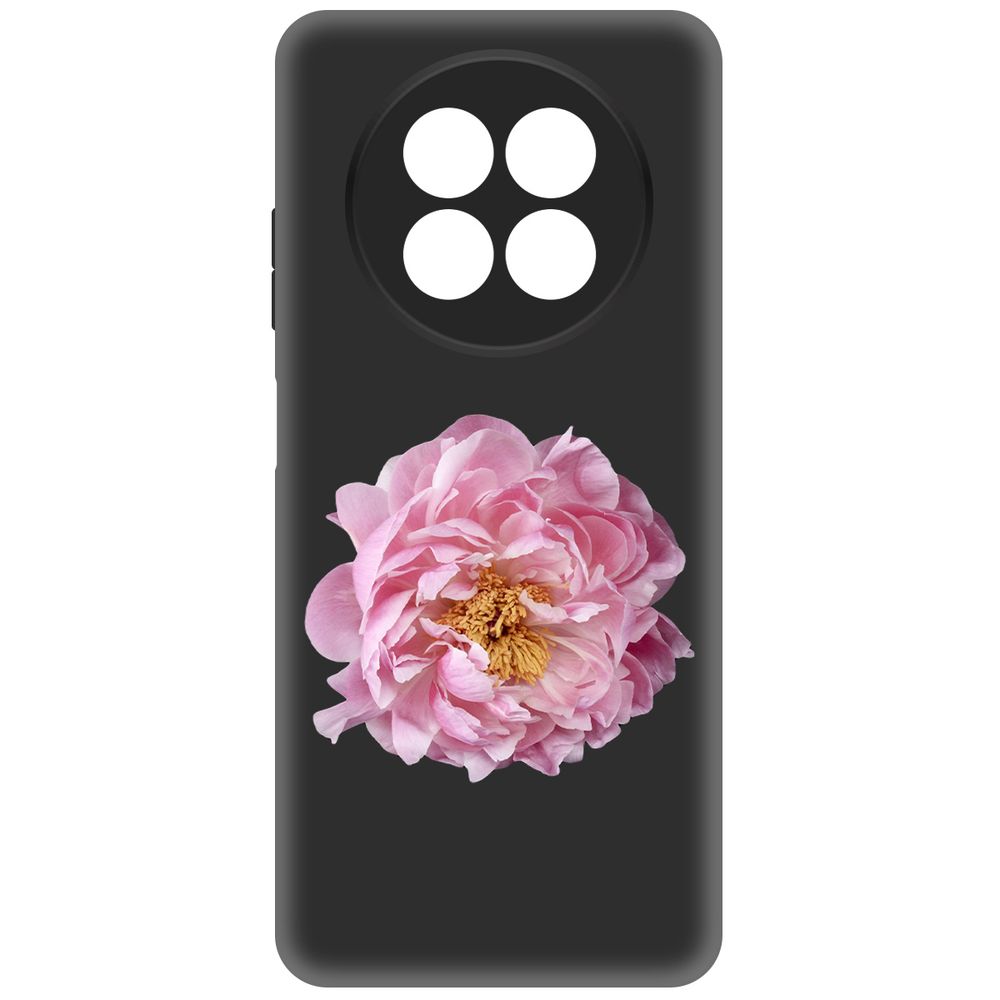 

Чехол-накладка Krutoff Soft Case Розовый пион для Realme 13 5G черный