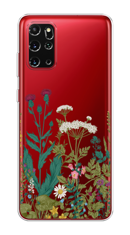 

Чехол на Samsung Galaxy S20 Plus "Дикие полевые цветы", Зеленый;розовый;белый, 29350-2