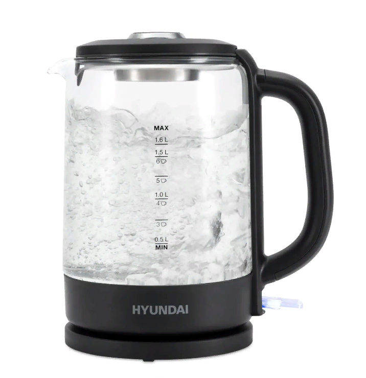 

Чайник электрический Hyundai HYK-G3402 1.7л серый/серебристый, HYK-G3402