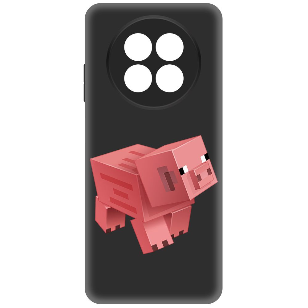 

Чехол-накладка Krutoff Soft Case Minecraft-Свинка для Realme 13 5G черный