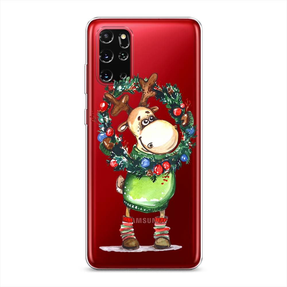 

Чехол на Samsung Galaxy S20 Plus "Олень с новогодним венком", 29350-4