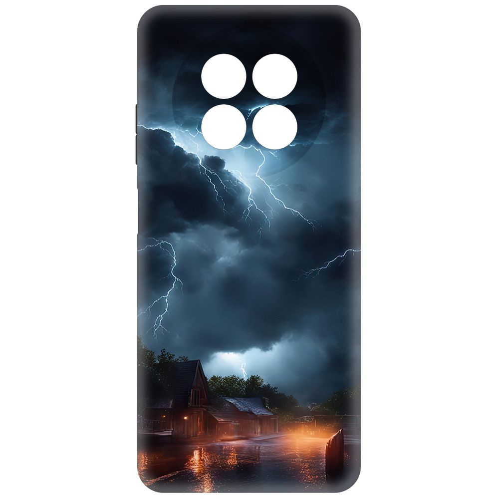 

Чехол-накладка Krutoff Soft Case Ночная гроза для Realme 13 5G черный
