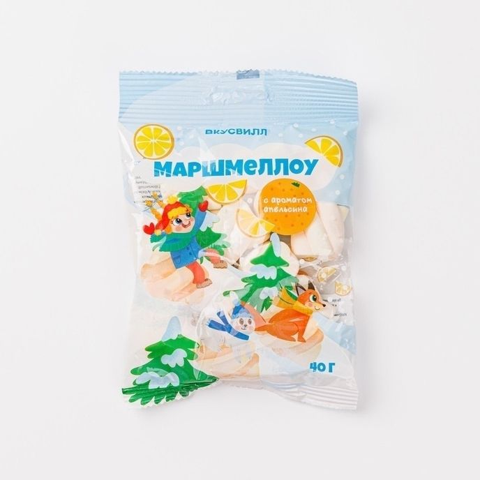 

Маршмеллоу ВкусВилл с ароматом апельсина 40 г