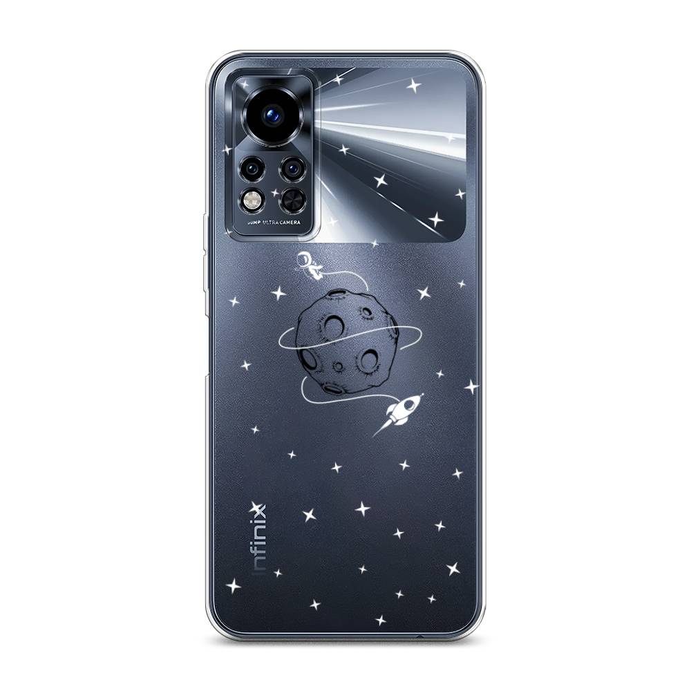 

Чехол на Infinix Note 12i 2022 "Полет вокруг луны", Белый;серый;черный, 3102750-2