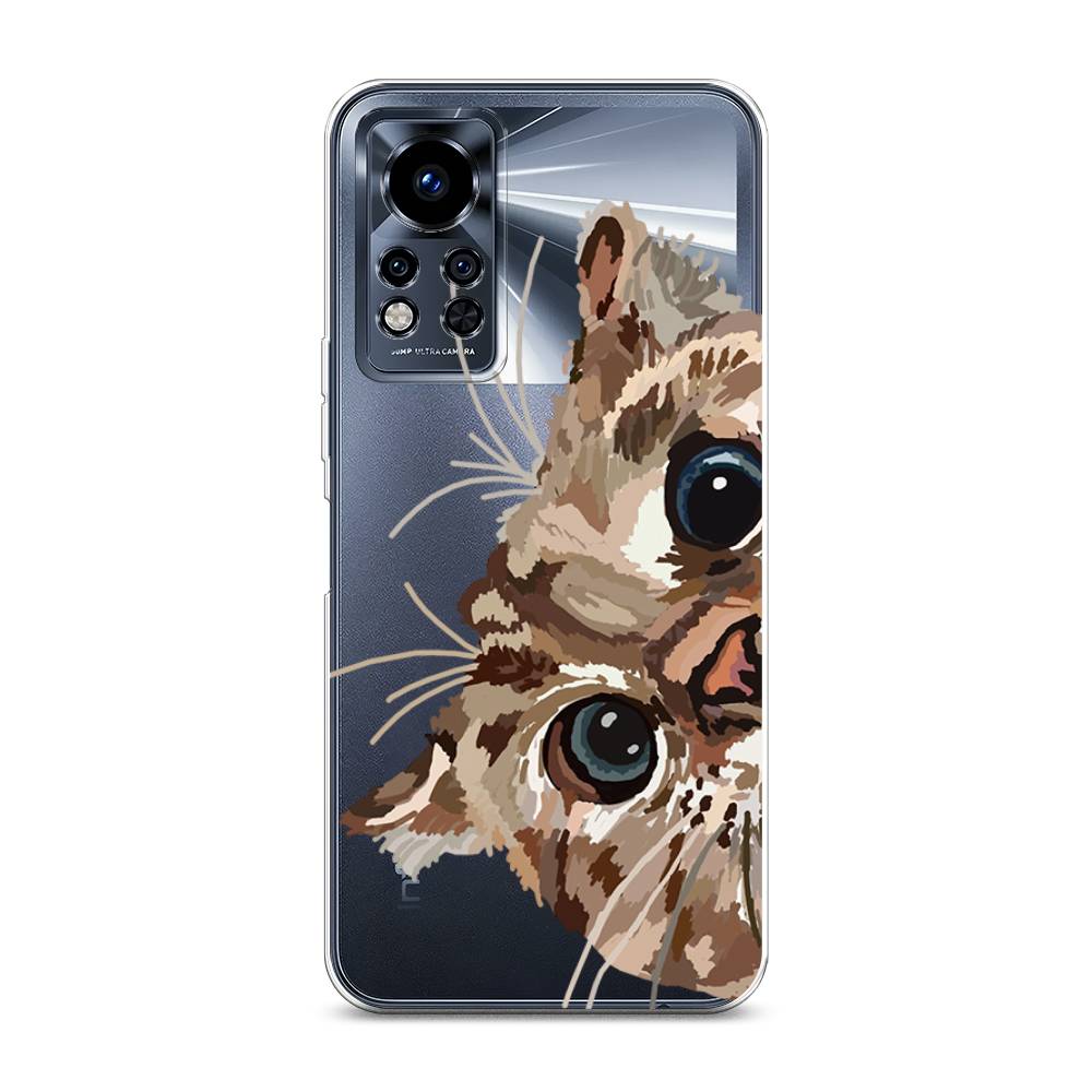

Чехол на Infinix Note 12i 2022 "Любопытный кот", Коричневый;синий;черный, 3102750-1