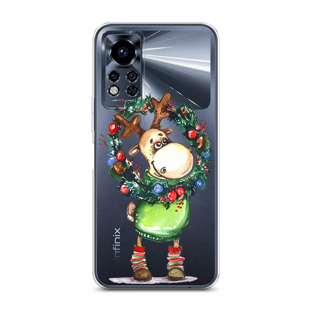 

Чехол на Infinix Note 12i 2022 "Олень с новогодним венком", 3102750-4